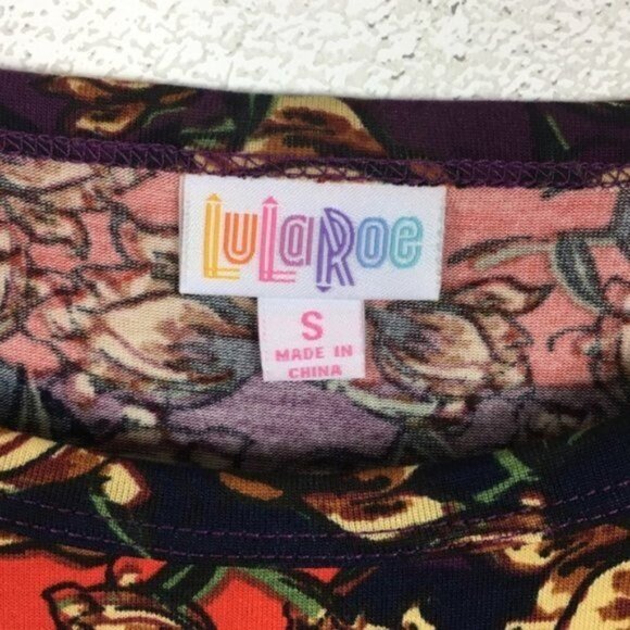LuLaRoe Womens Floral Print Short Sleeve Midi Dress S Polyester/Spandex Blend - Picture 2 of 4